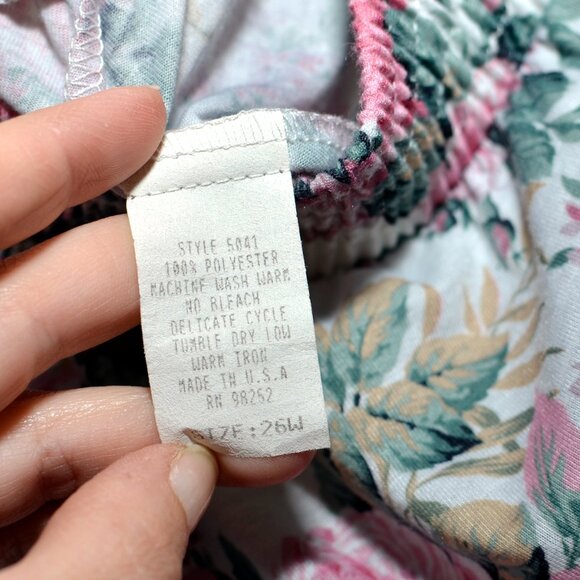 Plus Size 26W Women's Stretch Waist Midi Circle Skirt Vintage Floral Rose Print - Picture 5 of 7